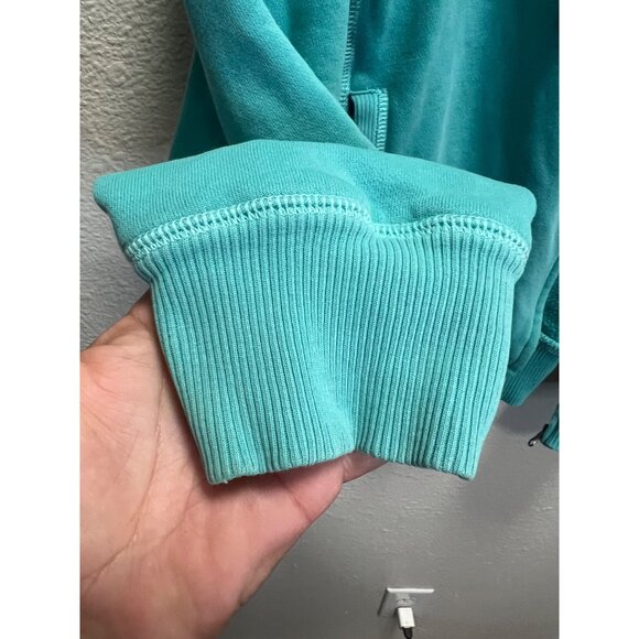 Life Is Good Womens Full Zip Hoodie Jacket Turquoise Size L 100% Cotton With Fle - Picture 9 of 9